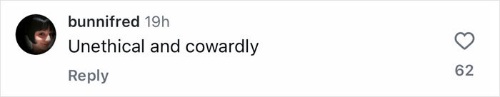 A comment criticizing Nick Frost as Hagrid, labeled "Unethical and cowardly," receives 62 likes.