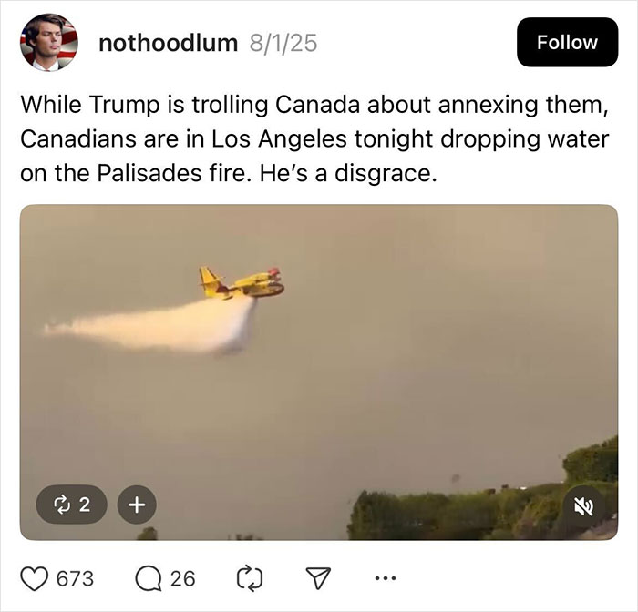 Tweet showing a firefighting plane with text discussing politics on White People Twitter.