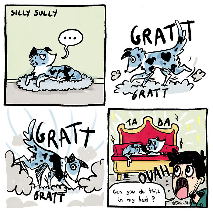 He Often Scratches His Bed