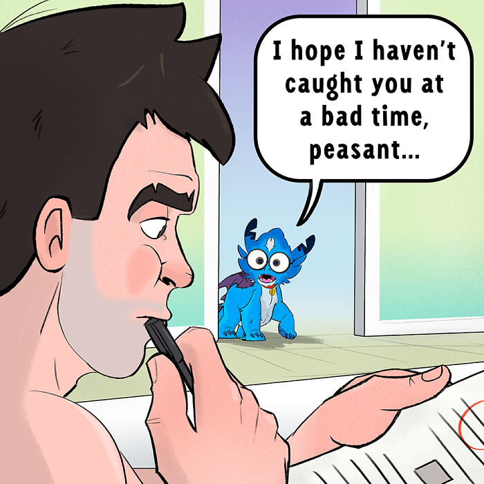 Tim And Bash: I Make Comic About A Pet Dragon; Here He Raises Taxes For His Owner (Part 4) Tim And Bash: I Make Comic About A Pet Dragon; Here He Raises Taxes For His Owner (Part 4)