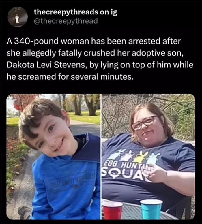 Social media post detailing a tragic incident related to spooky facts about our world that might leave you feeling disturbed.