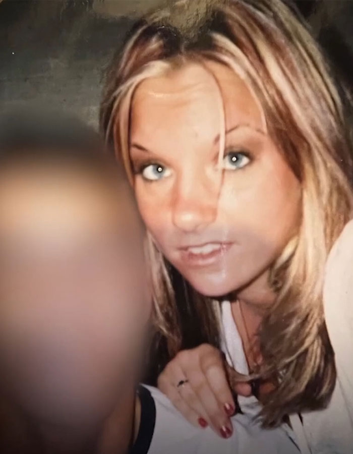 Woman involved in fertility fraud case, close-up shot.