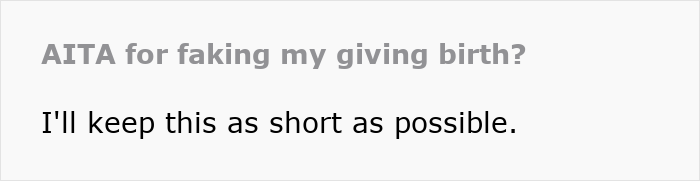 Text asking if faking labor was wrong, exploring loyalty in relationships.