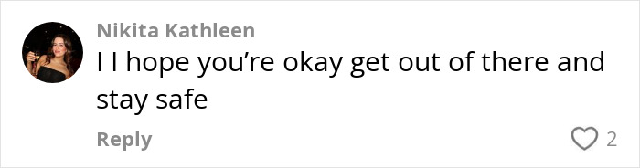 Comment by Nikita Kathleen expressing concern for safety at Coachella. Comment by Nikita Kathleen expressing concern for safety at Coachella.