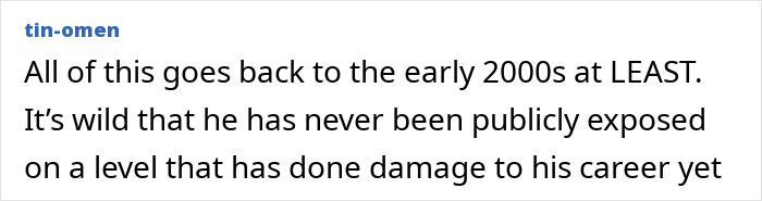 Text message screenshot referencing allegations against Jared Leto starting in the early 2000s.