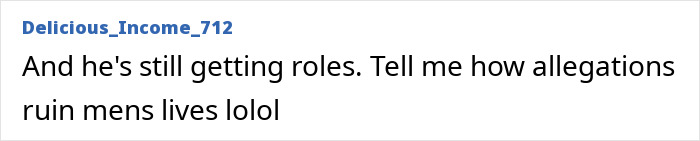 Online comment about Jared Leto's allegations, questioning if they impact his career.