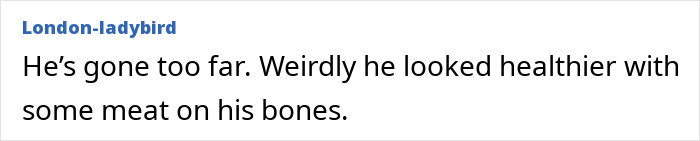 Comment on Jason Biggs' weight loss, mentioning health concerns.