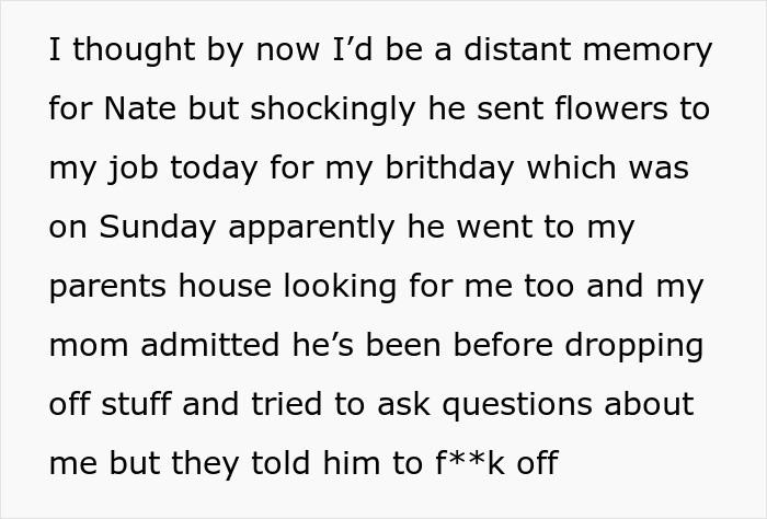 Text message reveals ex trying to win back woman after his crush rejects him.