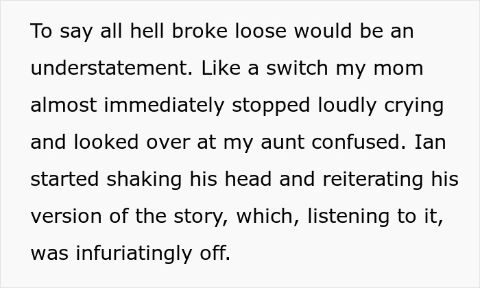 Text about a family argument over a brother's prank and its infuriating outcome.