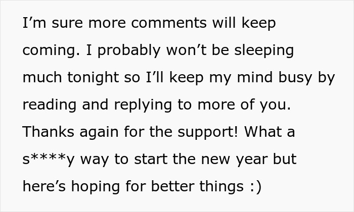 Text message about New Year's night challenges and hope, expressing a desire for better times. Text message about New Year's night challenges and hope, expressing a desire for better times.