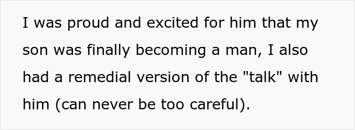 Text discussing a father's reaction as his son's grades slip due to seeing his girlfriend.