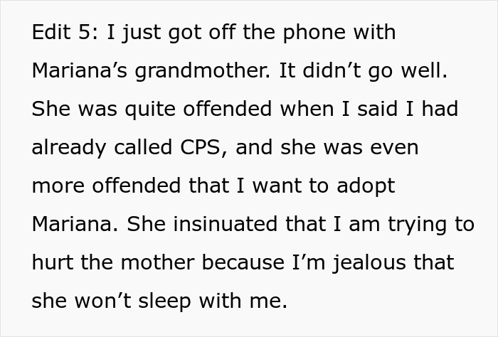 Text message discussing conflict after babysitting friend&rsquo;s daughter; mentions CPS and intentions to adopt the child.