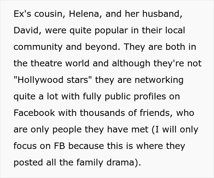 Text discussing popular couple Helena and David, active on Facebook. Text discussing popular couple Helena and David, active on Facebook.