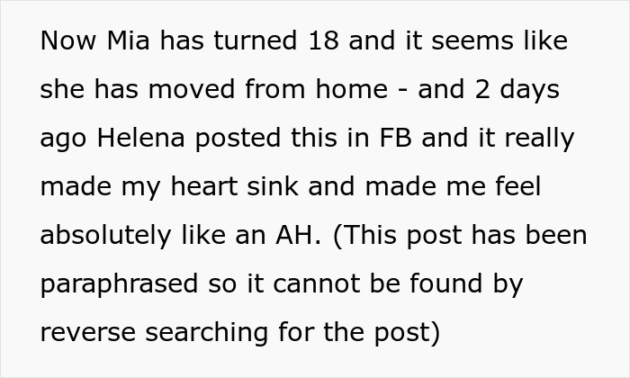 Text about daughter's eating disorder posted online, causing emotional reactions. Text about daughter's eating disorder posted online, causing emotional reactions.