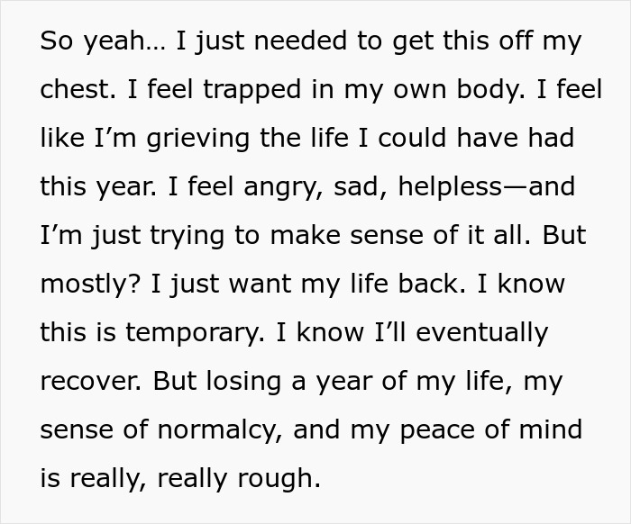 Alt text: Woman expressing anger and grief over bearing the physical consequences of an accident caused by her fiancé Alt text: Woman expressing anger and grief over bearing the physical consequences of an accident caused by her fiancé