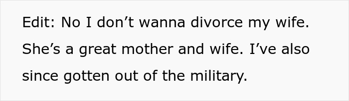 Man discusses not divorcing his wife despite discovering a marriage-related lie.