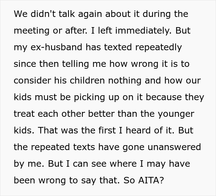 Woman Wants Nothing To Do With Ex-Husband&rsquo;s New Family, Tells Him As Much, He Whines About It