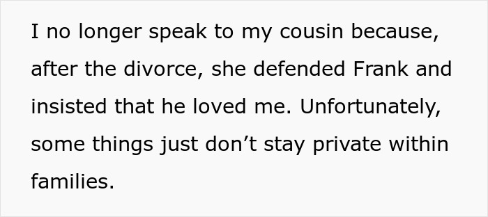Text about family issues after divorce and affair, highlighting conflict over loyalty and privacy.