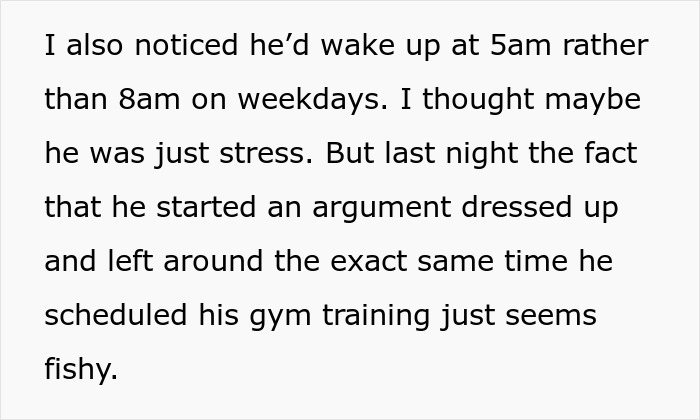 Text about a guy's behavior causing suspicion in his fianc&eacute;e.