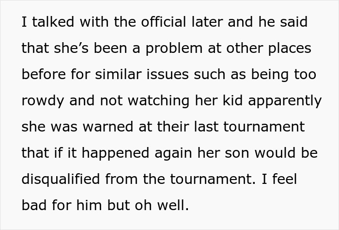 Text about entitled mom and child causing issues at a bowling alley tournament.