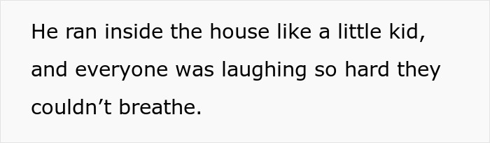 Text reads about a bully facing karma, running like a kid while others laugh uncontrollably. Text reads about a bully facing karma, running like a kid while others laugh uncontrollably.