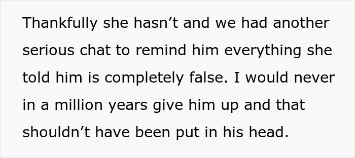 Text excerpt discussing a serious chat about false claims in a relationship conflict. Text excerpt discussing a serious chat about false claims in a relationship conflict.