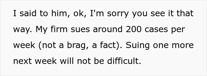 Text discussing legal action related to trampoline damage during a storm.