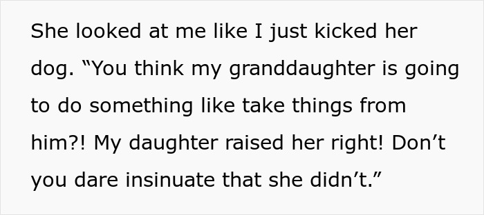Text expressing concern about assumptions regarding a neighbor's autistic granddaughter during Easter.