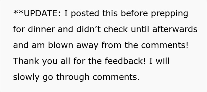 Text image about mom noticing daughter's friend in pantry, update on feedback impact on her suspicions. Text image about mom noticing daughter's friend in pantry, update on feedback impact on her suspicions.