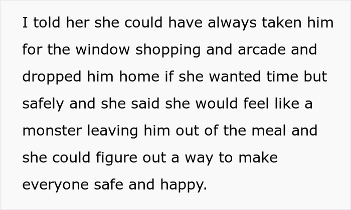 Text on SIL disregarding 7-year-old's allergies, discussing safer ways to spend time together while ensuring child's safety.
