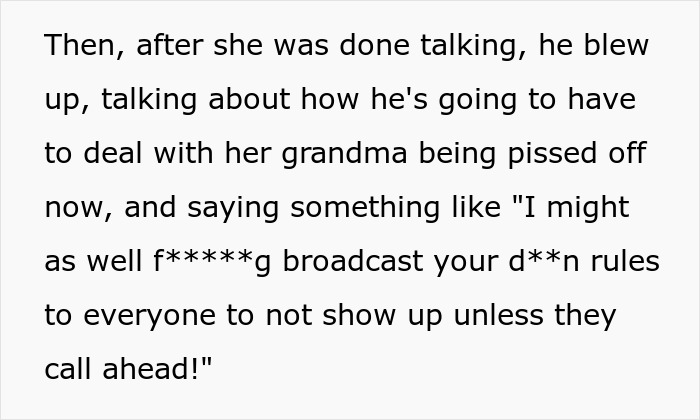 Text about in-laws upset over couple's rules for visits during babies' nap time. Text about in-laws upset over couple's rules for visits during babies' nap time.