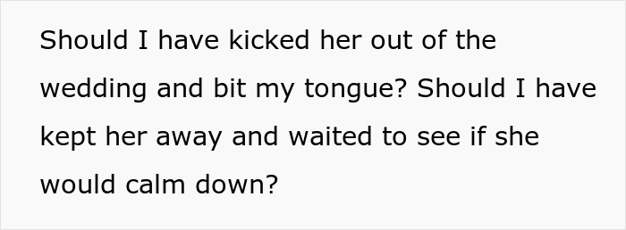 Alt text: Person wondering about excluding a step mom at a wedding and feeling upset about the situation and decisions.