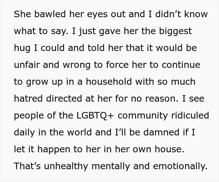 Alt text: Father defends bi daughter against family embarrassment and wife threatens divorce over lifestyle conflict. Alt text: Father defends bi daughter against family embarrassment and wife threatens divorce over lifestyle conflict.