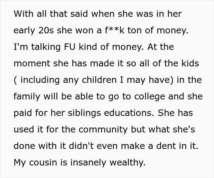 Wife flaunts money, angry at husband over his cousin's wealth. Wife flaunts money, angry at husband over his cousin's wealth.
