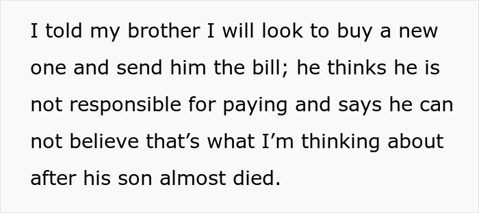 Text about negligent dad refusing responsibility after nephew&rsquo;s near drowning, uncle steps in as lifeguard to save him.