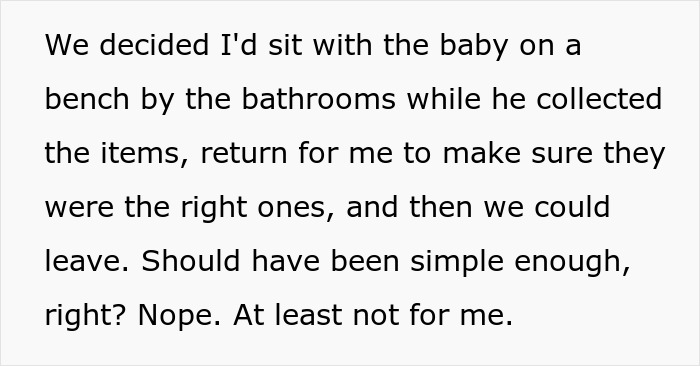 Text image about new mom's plan disrupted by unexpected events. Text image about new mom's plan disrupted by unexpected events.