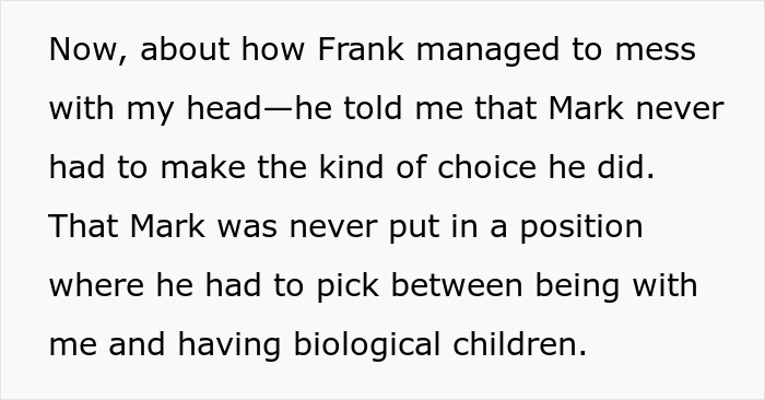 Text from an article discussing choices about family and biological children.
