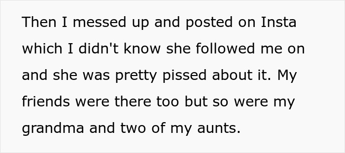 Text on image about a social media post causing family tension and anger involving a stepmother and stepdaughter.