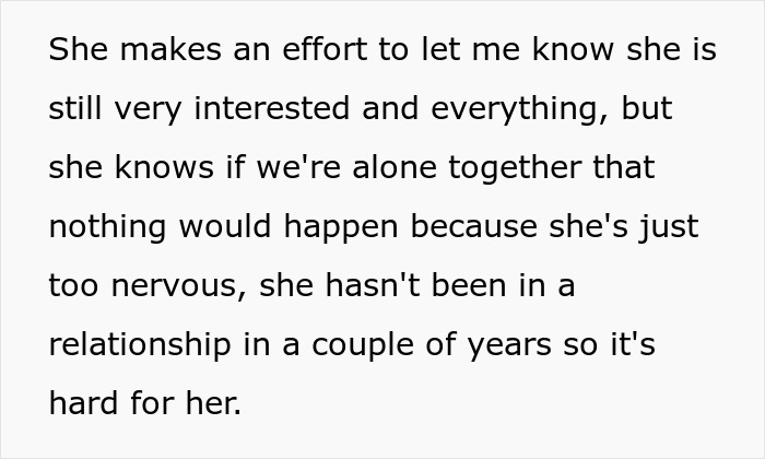 Expensive trip text about long-distance girlfriend feeling nervous due to lack of relationship experience.