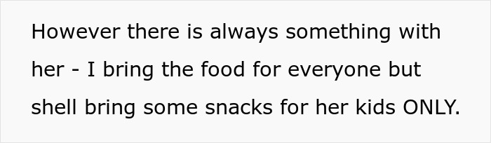Text discussing a woman considering not inviting her entitled sister to Easter vacation due to past behavior.