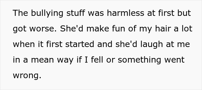Pregnant stepdaughter bullied teen; teen chooses dad&rsquo;s house over mom&rsquo;s due to harassment worsening.
