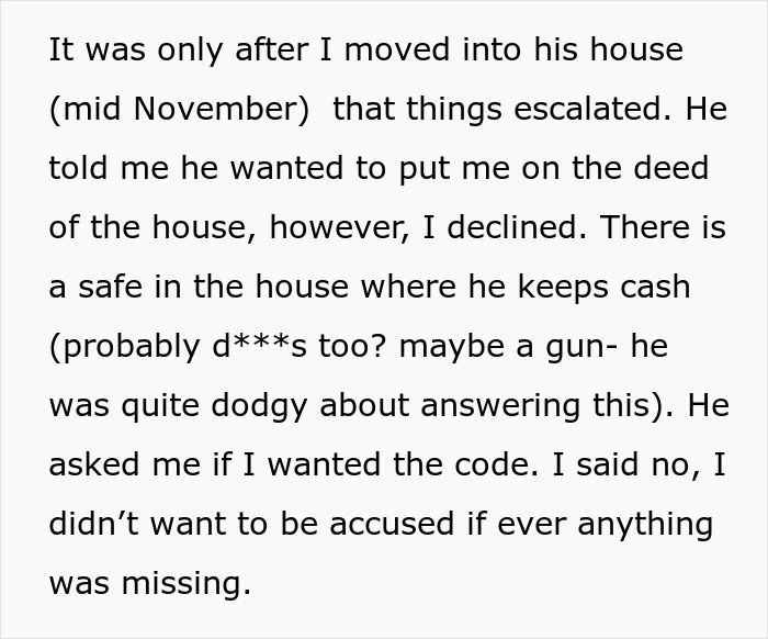 Text excerpt describing a troubled relationship where the boyfriend’s behavior causes stress and issues with trust. Text excerpt describing a troubled relationship where the boyfriend’s behavior causes stress and issues with trust.