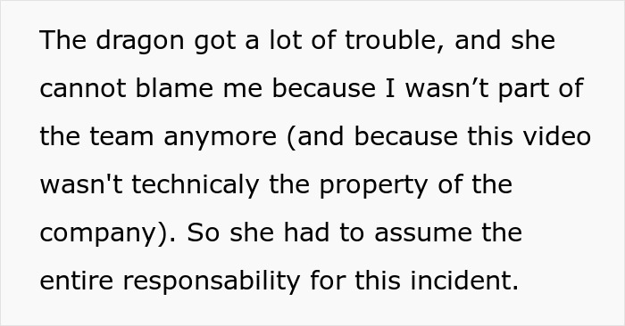 Text discussing consequences faced by event manager after a team incident.