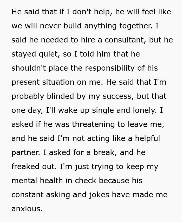 Text exchange discussing relationship stress and mental health concerns with a focus on heiress issue.