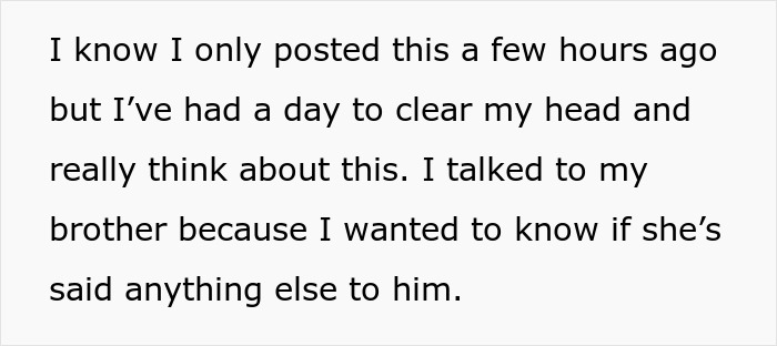 Text about woman involving BF's grieving brother, reflecting on their interaction. Text about woman involving BF's grieving brother, reflecting on their interaction.
