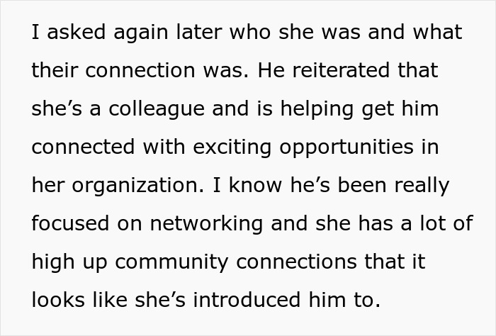 Wife discovers truth after husband&rsquo;s late-night drinks with coworker, revealing hidden connections and networking motives.