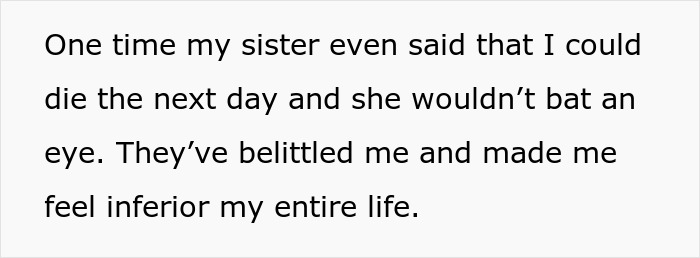 Text about family conflict and feeling inferior related to babysitting nephews. Text about family conflict and feeling inferior related to babysitting nephews.
