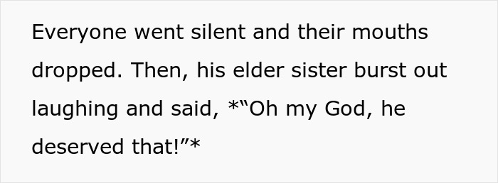 Text image showing a surprised reaction to a bully facing karma, with laughter following explicit jokes made public. Text image showing a surprised reaction to a bully facing karma, with laughter following explicit jokes made public.