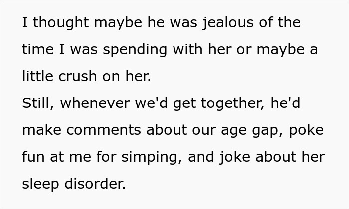 Text about a family's reaction to a man's girlfriend responding to his brother's prank.