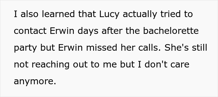 Text message revealing friendship betrayal before wedding.